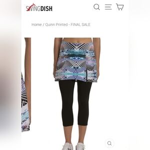 Swingdish Golf Pickleball Tennis Skort Quinn Print. women's XS abstract active